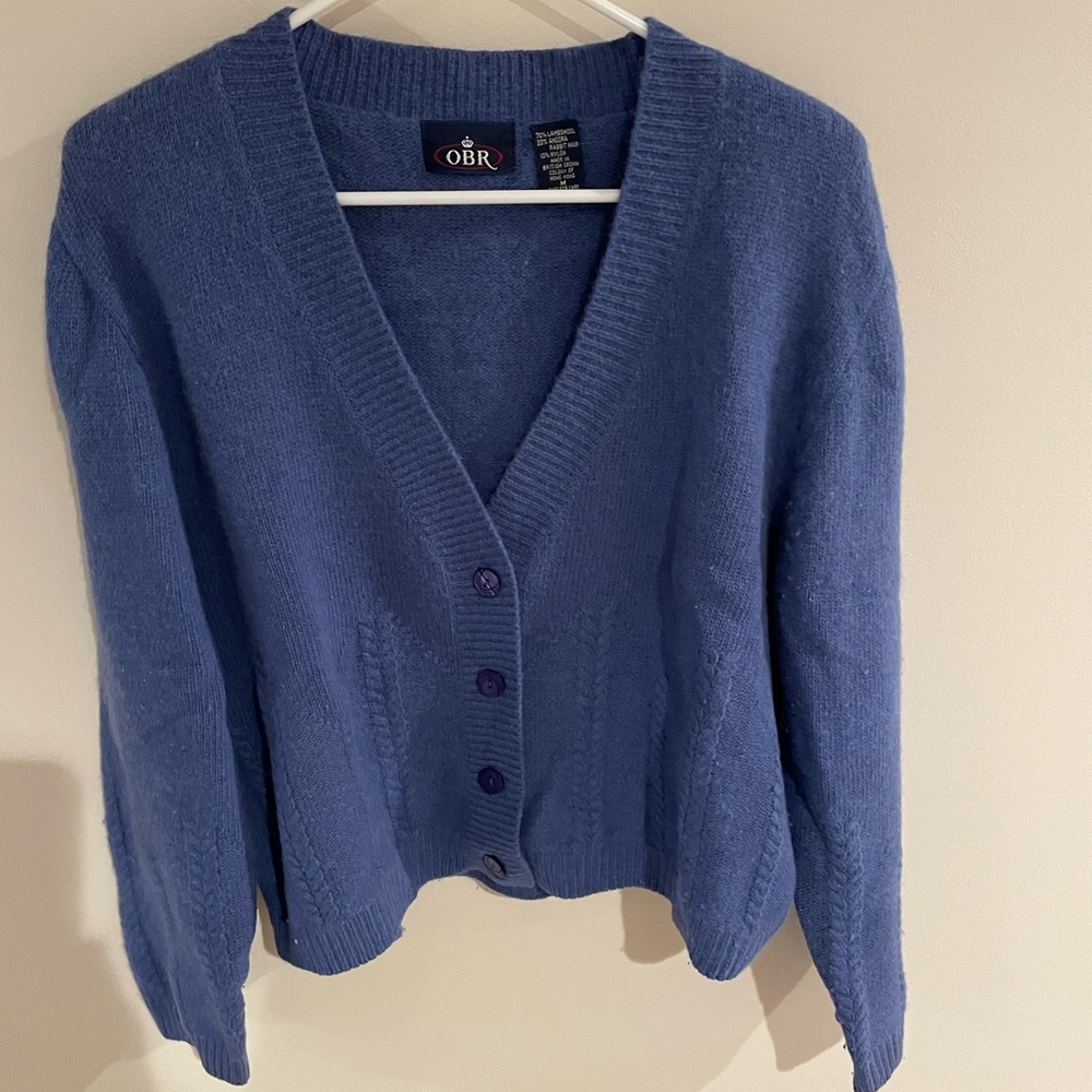 OBR lambswool sweater button down cardigan-Medium
